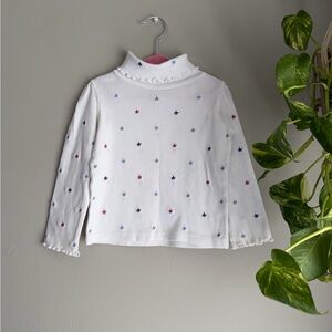 Y2K Kids Talbots Turtle Neck Ruffle Trim - Size 3 years